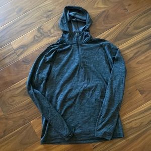 LuluLemon quarter zip hoodie. Size M. Gray.